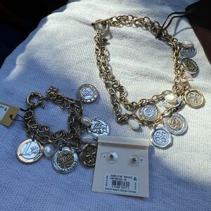 NWT Patricia Nash World Coin Necklace and bracelet set